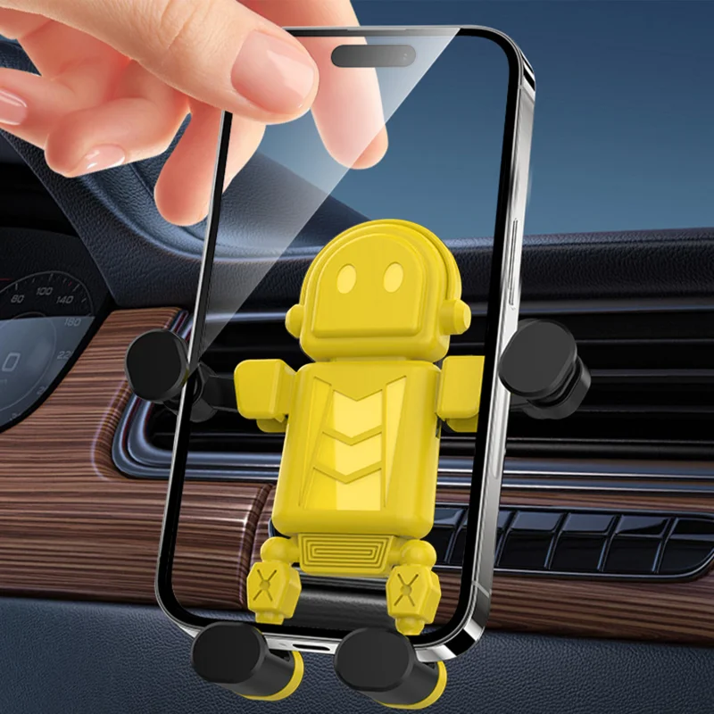 

Car Vent Phone Mount Air Conditioning Car Phone Stand Cellphone Holder Robot Shape For Trucks Auto Travel Smartphone Bracket