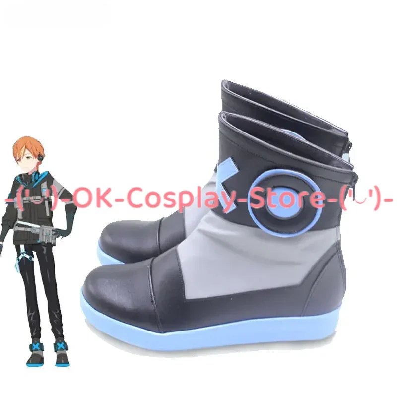 [Customized Size] Project Sekai Colorful Stage Shinonome Akito Cosplay Shoes Game Roleplay Prop Halloween Party Boots PU Leather