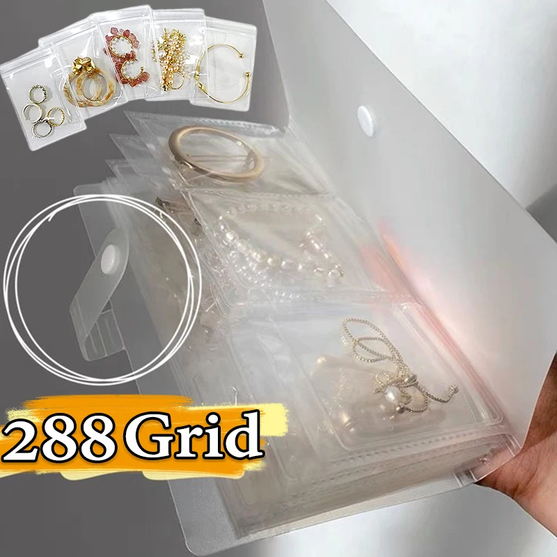 

5Styles Transparent Jewelry Storage Bag Anti-Oxidation Water-Proof Jewellry Organizer Necklace Bracelet Ring Holder Album Book