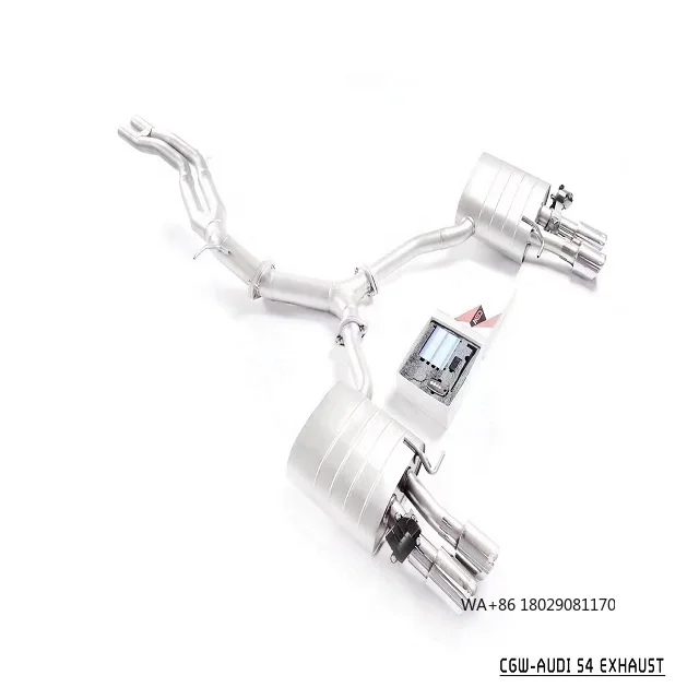 

China Manufacturer Car Parts Stainless Steel 304 Muffler and Front Pipe Valve Sound Exhaust System for S4 S5 B9 2017+