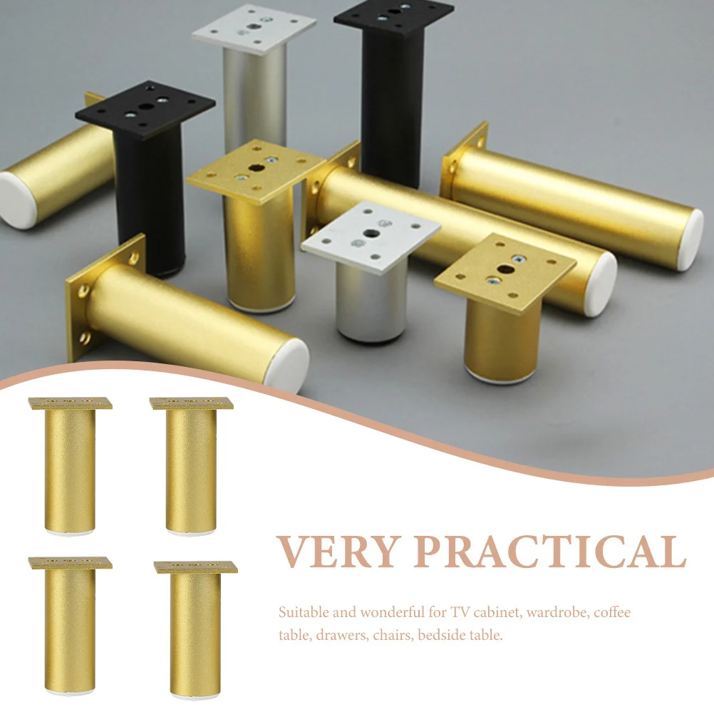 4Pcs Aluminum Alloy Sofa Feet Thickened Furniture Support Legs for Cabinet Wardrobe Coffee Table Sturdy Tea Table Leg