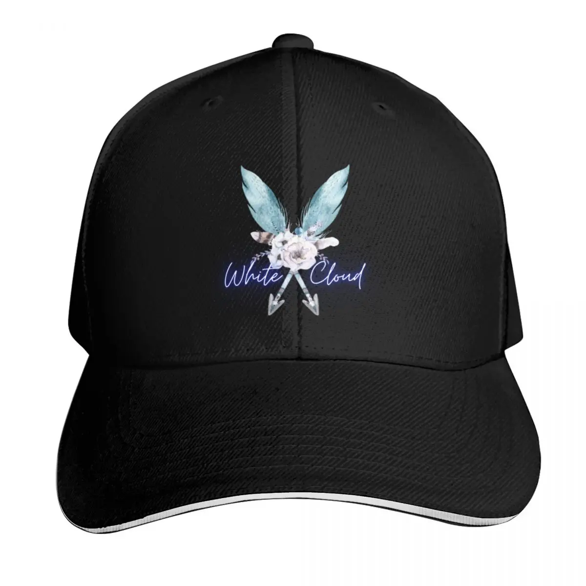 Бейсболка White Cloud Feather Arrow, кепка для косплея, пляжная сумка, сумка для гольфа, мужская и женская