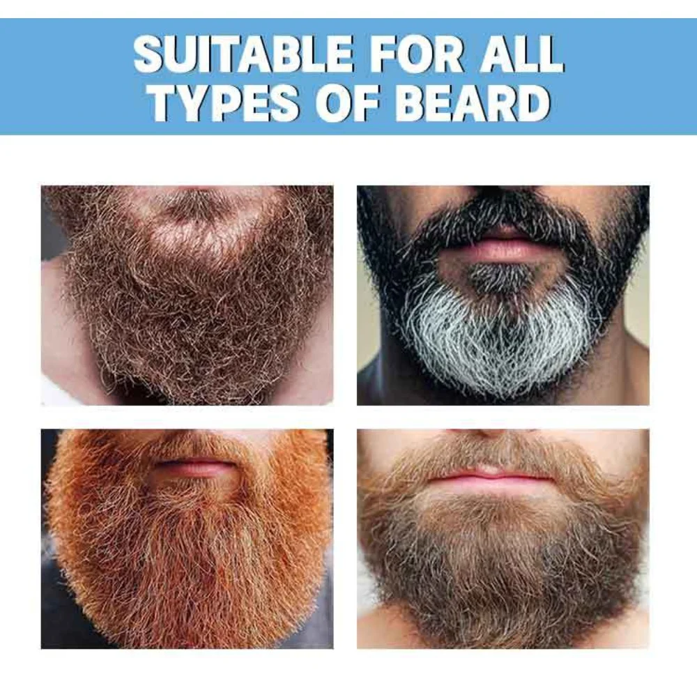 مجموعة صبغ ألوان اللحية والشعر للرجال - تغطية رمادية تدوم طويلاً لشعر اللحية والرأس. مظهر طبيعي، سهل الاستخدام في المنزل