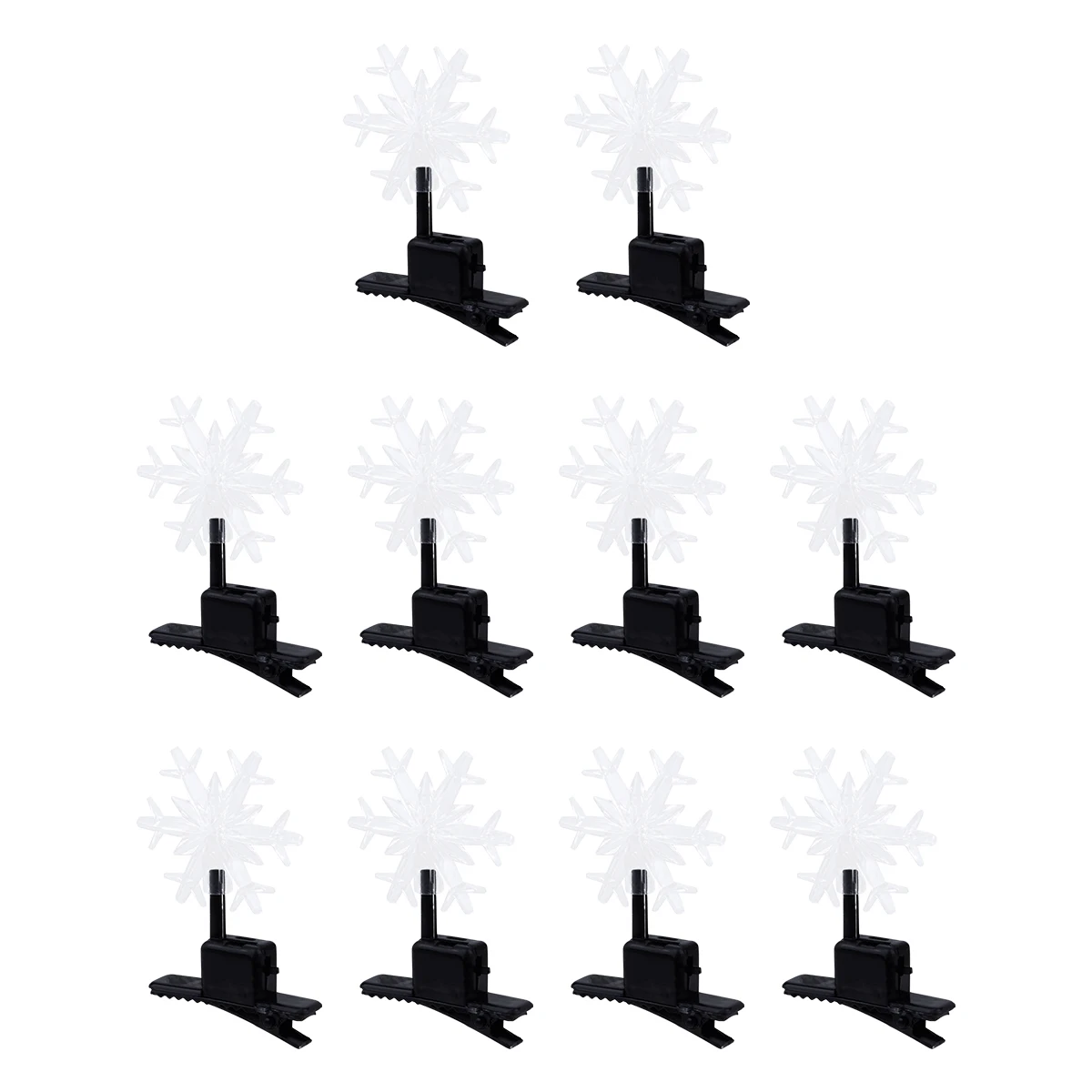 

10pcs Snowflake Glow Hairpins Party Accessories Kids Women Girls Christmas Acrylic Clips Decor Props