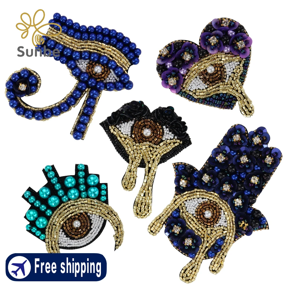 Büyülü Gözler Kot Pantolon, Etek, Şapka Dekore Edilmiş, Payet ve Boncuk Süslemeleri, Punk Bireysellik Yaması, 2 Parça