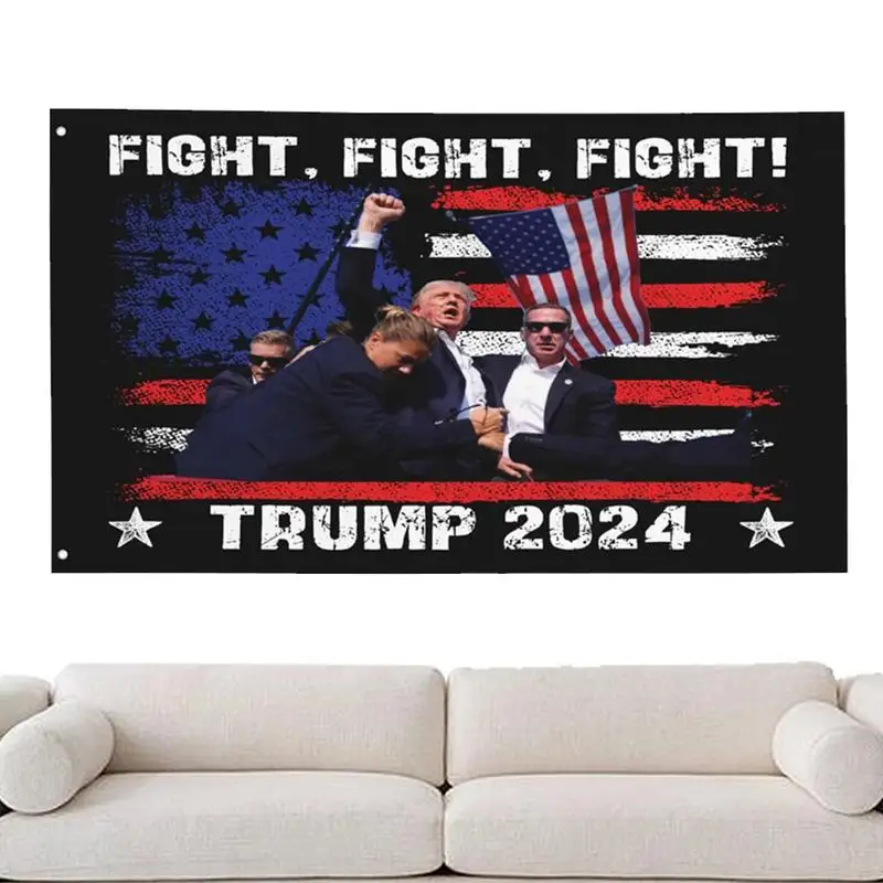 Trump 2024 Flag Take America Back Still Fighting Make America Great Again Trump Never Surrender Flag Room Decor Home