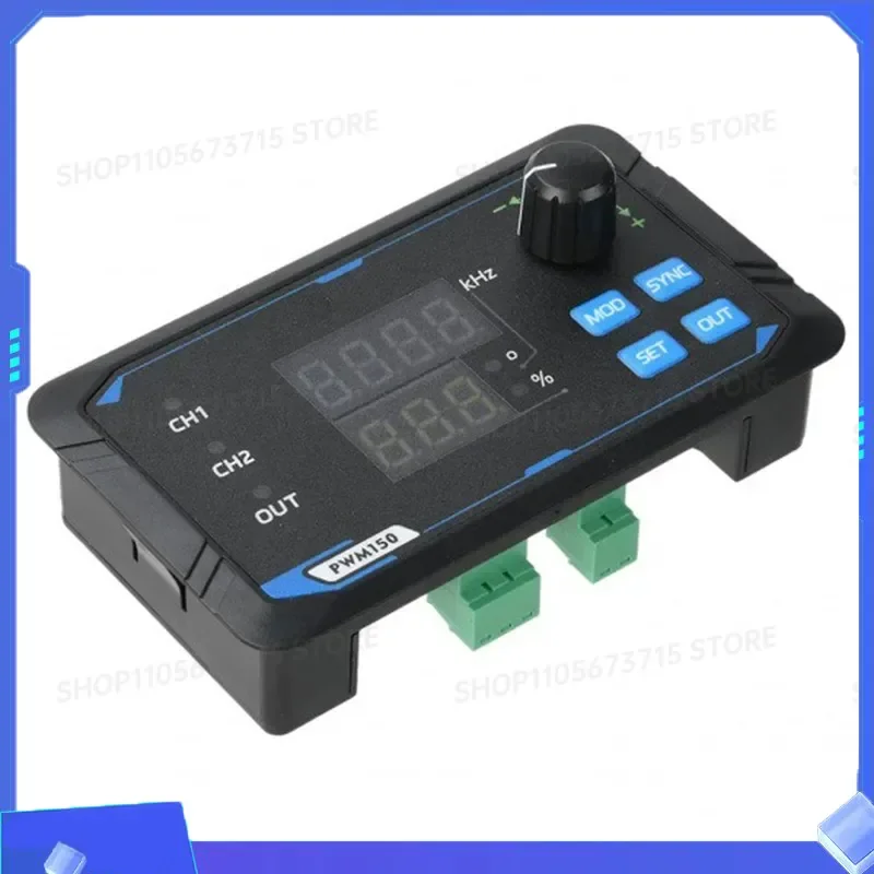 for PWM150 Dual Channel Signal Generator Servo Motor Driver Square Wave Pulse Adjustable Frequency Phase 0 100 Percent Duty