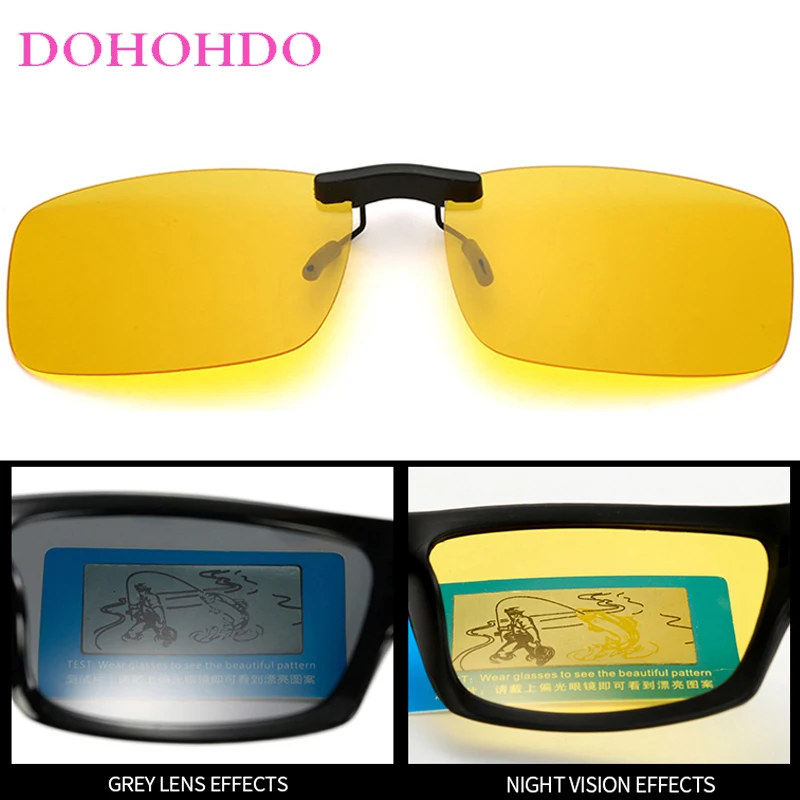 Classic Vintage Polarized Night Vision Clip-On Sunglasses Women Men Outdoor Sports Anti-Glare Driving Goggles Lentes Очки UV400