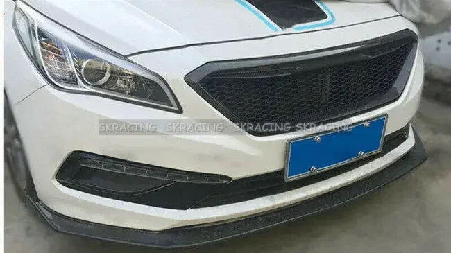 New Style Front Upper Center Grill Matte Black Grille For Hyundai Sonata 2015 2016 2017 Car Decorative Accessories Racing Grills