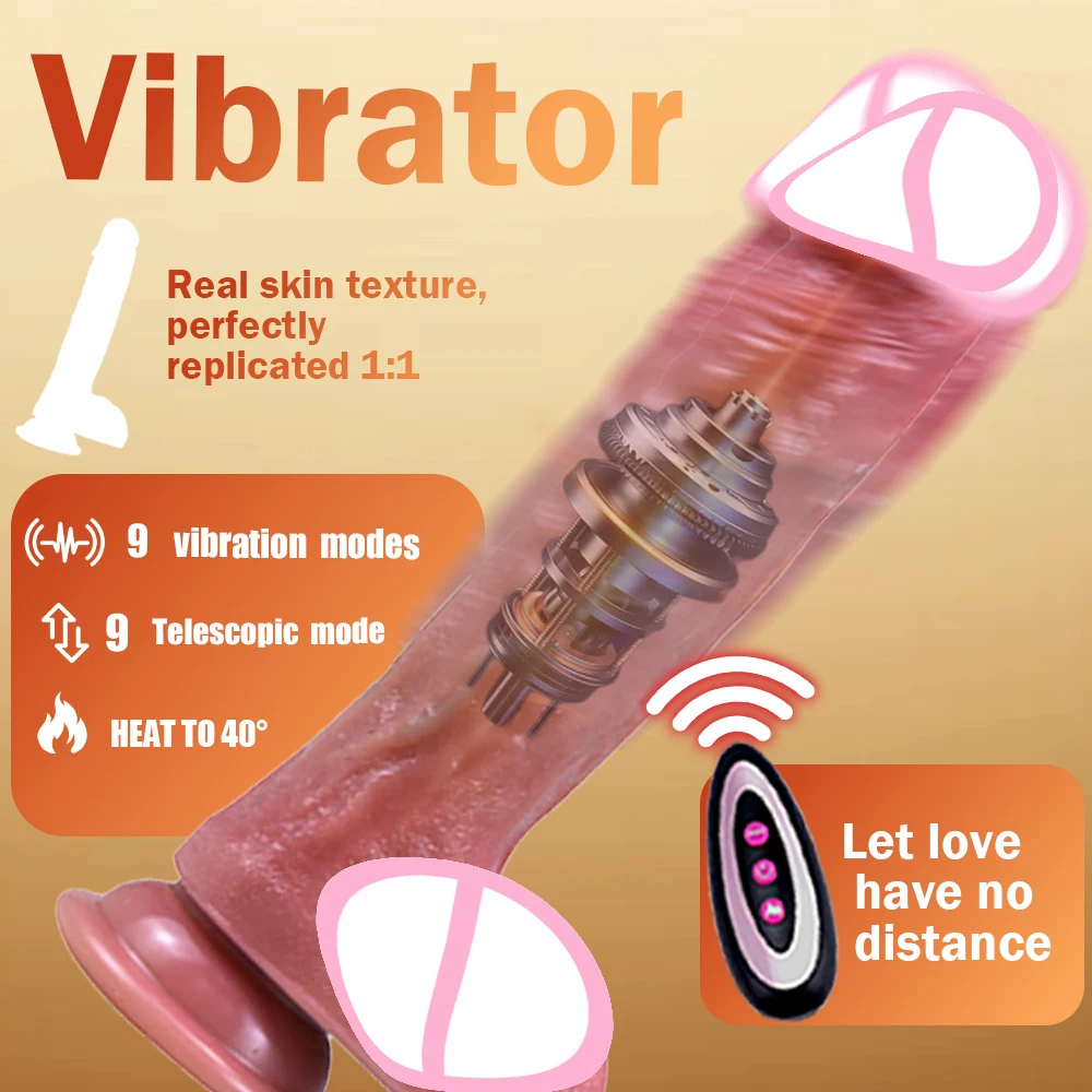 Thrusting dildo Vibrator Remote Control Penis Telescopic With Suction Cup Flexible Cock Sex Toys For Women Gay Anal Sex Machine