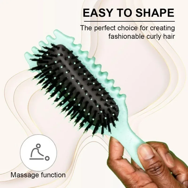 Cachos e Detangling Escova de cabelo, Pente Emaranhado, Cachos, Estilo, Definição, Barbeiro, Salão, Ferramenta de estilo