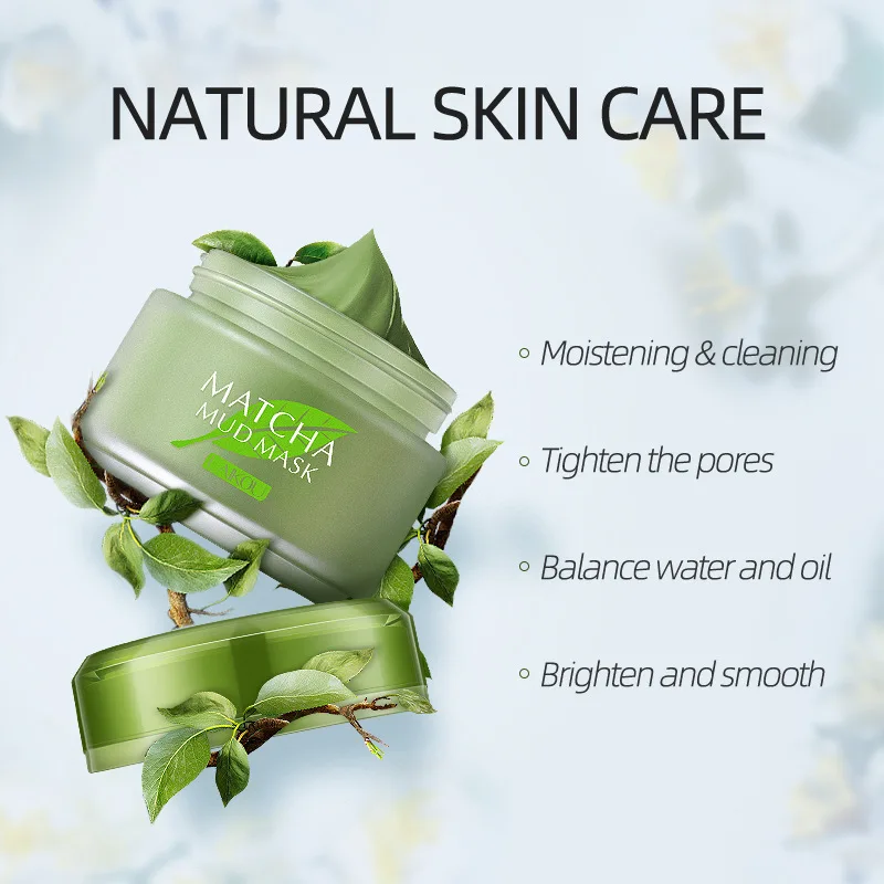 LAIKOU Longjing Matcha Mask Matcha Hidratación y hidratación refrescante