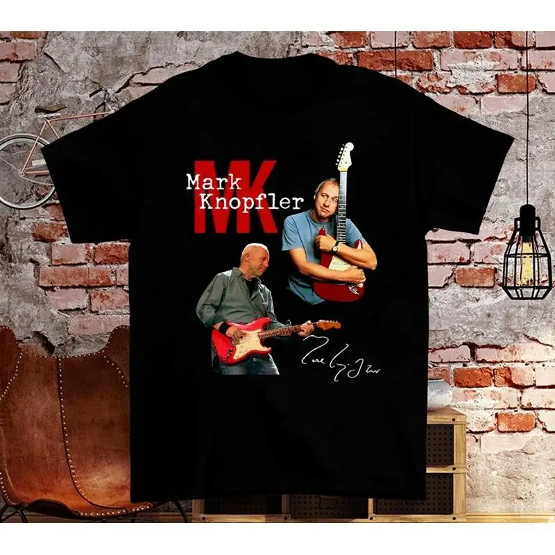 NEW Rare MARK KNOPFLER Signature For Fan Black All Size T Shirt KC055
