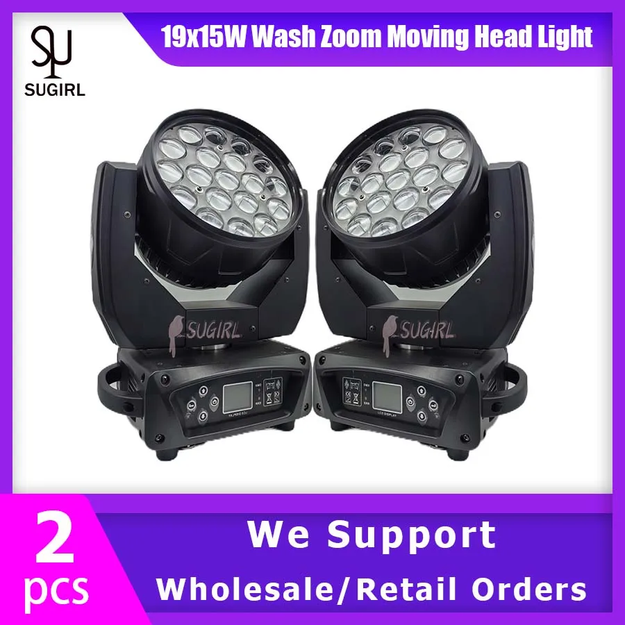 

0 налог 2 шт. 19x15 Вт Zoom Wash Lyre Wash Dmx512 19X15W Led Wash Zoom Rgbw