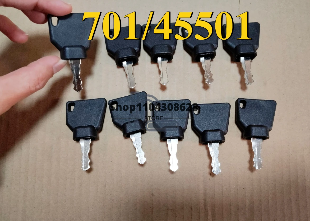 

10 шт. ключи для тяжелого оборудования J C B, ключ зажигания OEM 701/45501 331/26790 333/Y1374 P0P