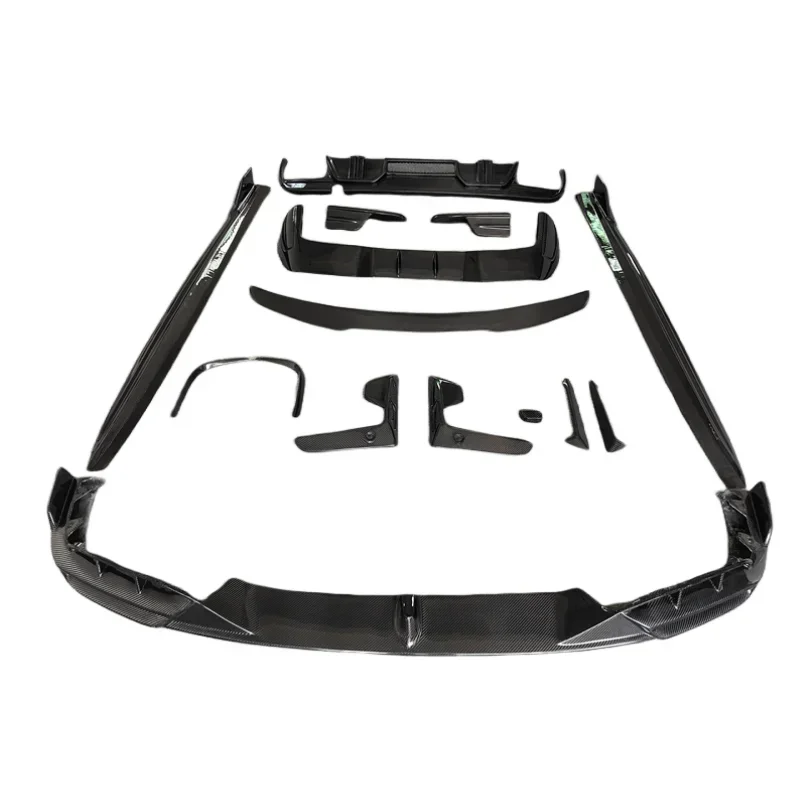 

LD style carbon fiber front bumper side skirts rear diffuser rear spoiler front and rear bumper vents for F95 X5M body kit