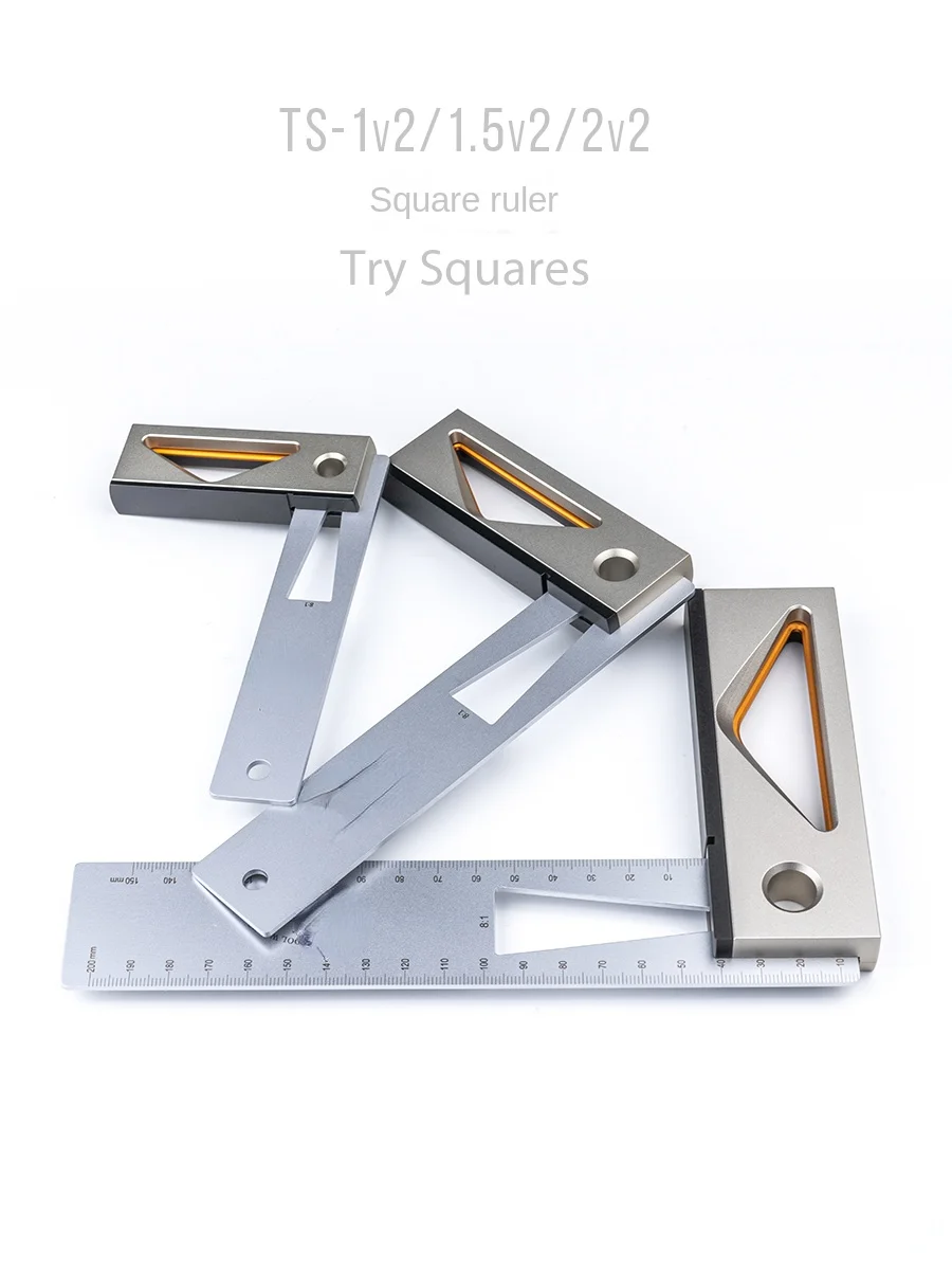 TS L-Square Woodworking Ruler Multi-Purpose 90 Degrees Esquadro High Precision L-Shaped Plate Ruler Multi-Function