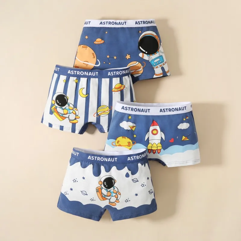 

4pc/Lot Boy Shorts Children Underwear for Boys Cotton Boxer Underwear Kids Panties 2-12Years