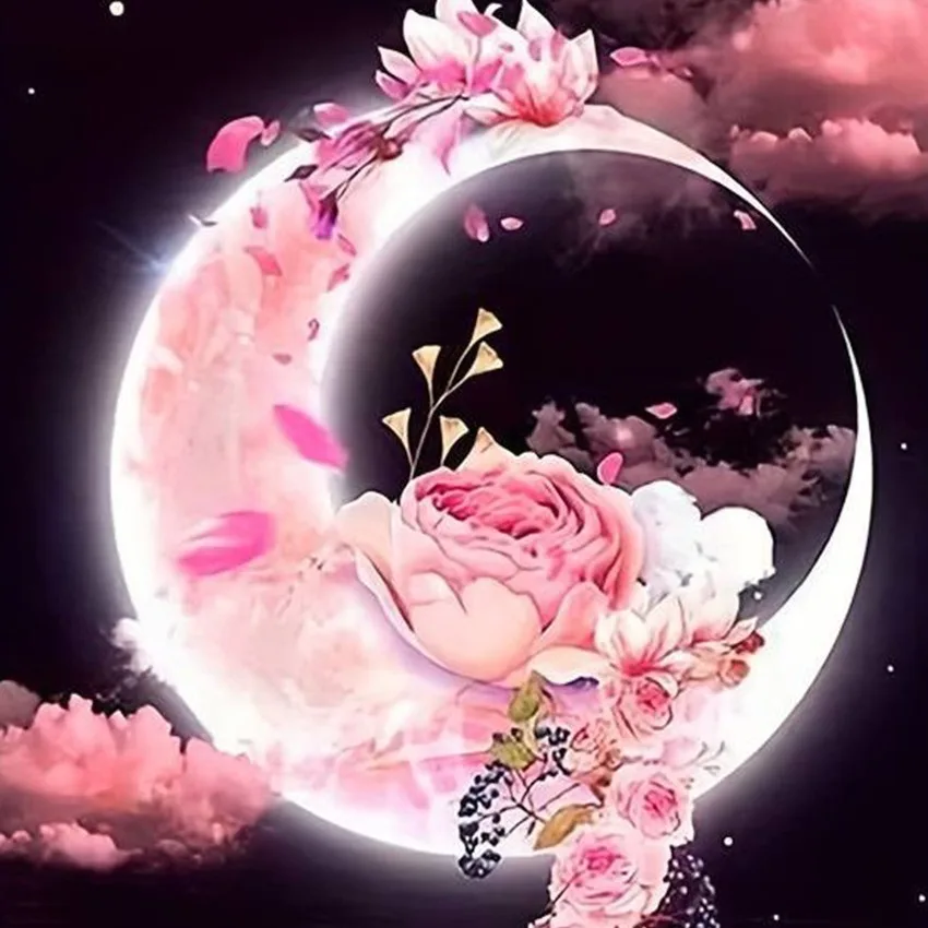 Diamond Painting 5D Full Diamond Painting DIY Square Diamond Round Diamond Home Landscape Moon Decoration Painting