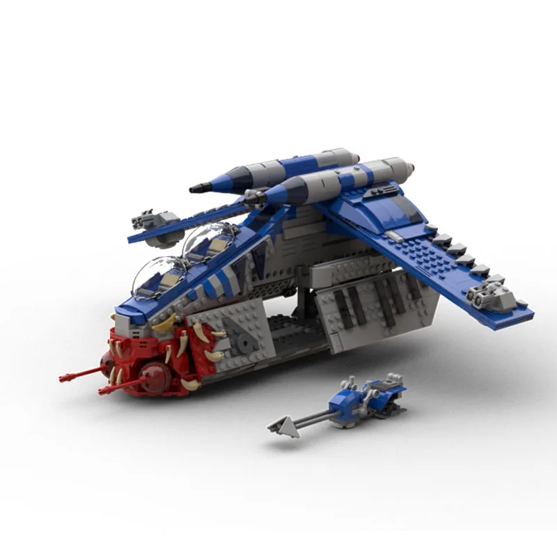 

1148-Piece Custom Building Set: Muunilinst 10 LAAT Gunship, Rich in Details, Perfect for Building and Display!