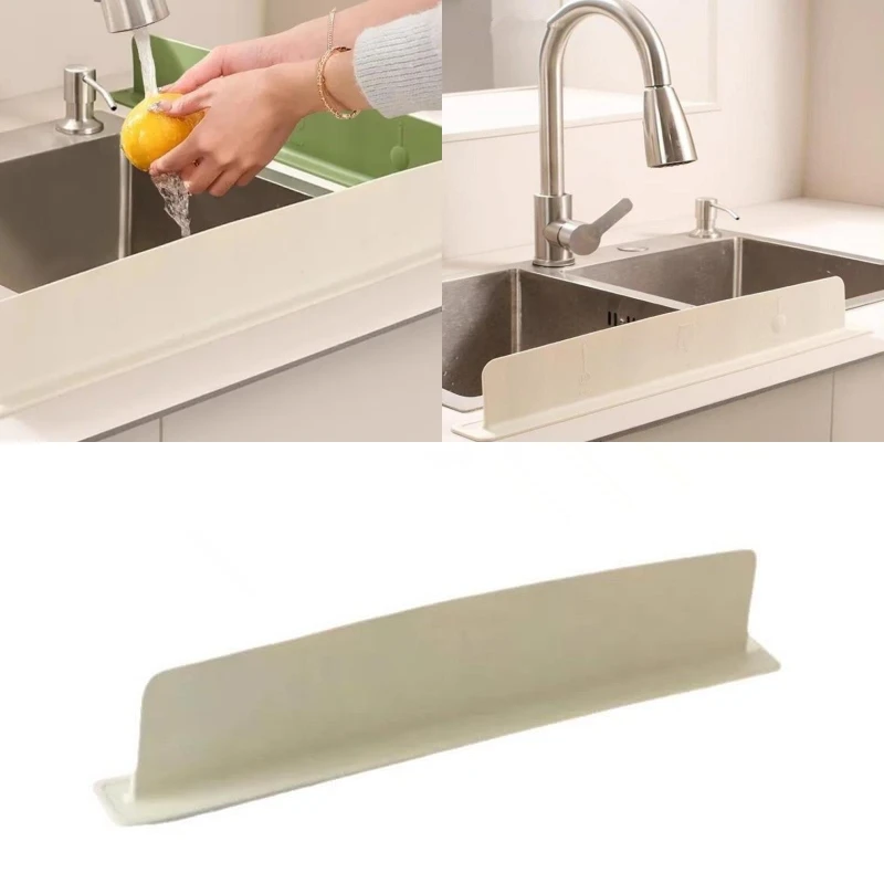 

New Silicone Kitchen Sink Water Splash Guard Washing Basin Anti-splash Stopper Waterproof Splatter Screen Bar Anti-water Board
