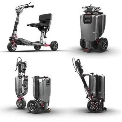 Intelligent electric tricycle elderly scooter one-button remote control electric folding battery car for the elderly
