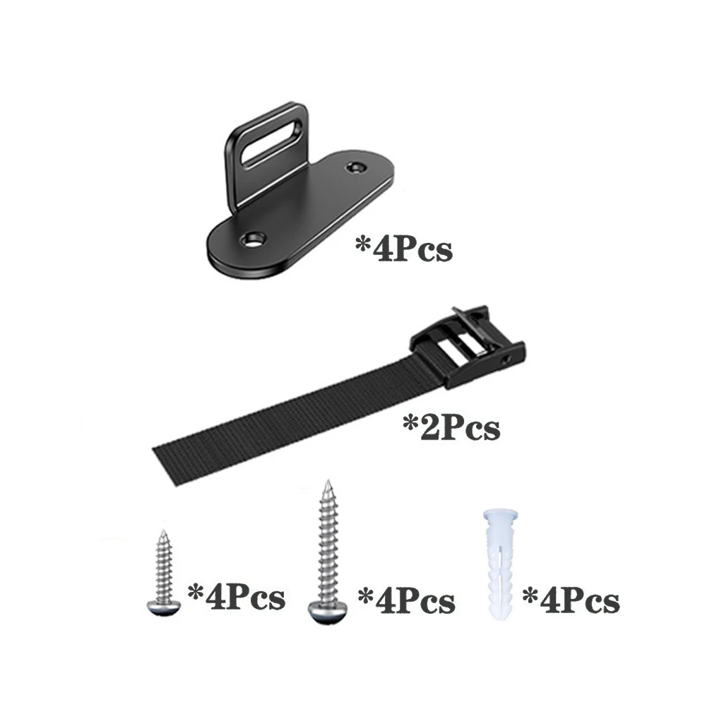 Childproofing Home Anti Tip Anchors Adjustable Furniture Anchors As Shown Nylon Webbing Straps Quick Release Mechanism