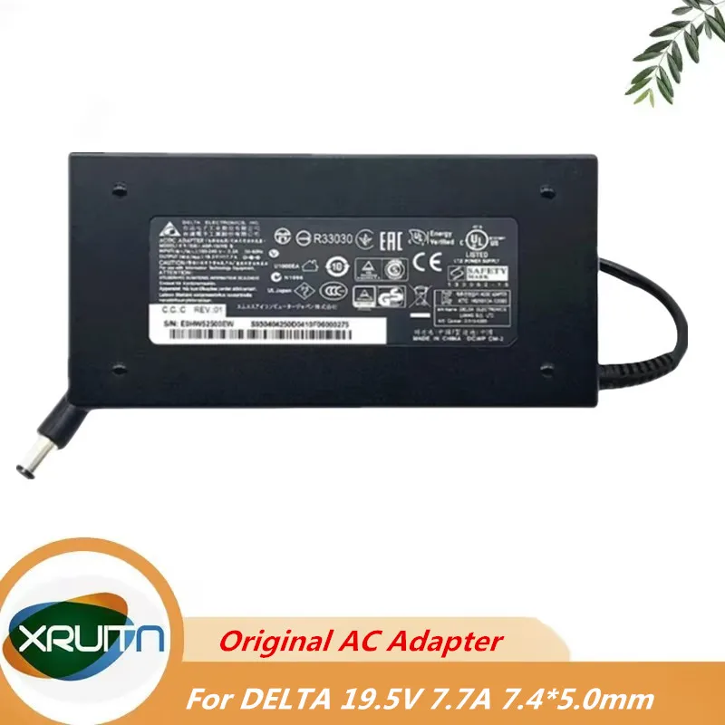 

Genuine Delta Laptop Charger AC Adapter ADP-150VB B 150W 19.5V 7.7A for MSI Laptop Power Supply 7.4*5.0mm