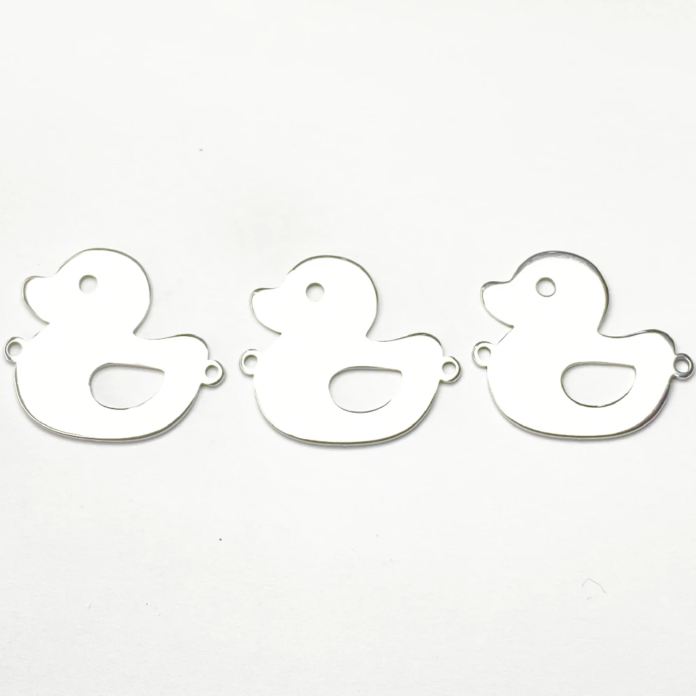 1Pack 20*18MM Duckling Charms Waterproof Stainless Steel Made Tiny Duck Shape Jewelry Pendant Diy Making Drop Sell