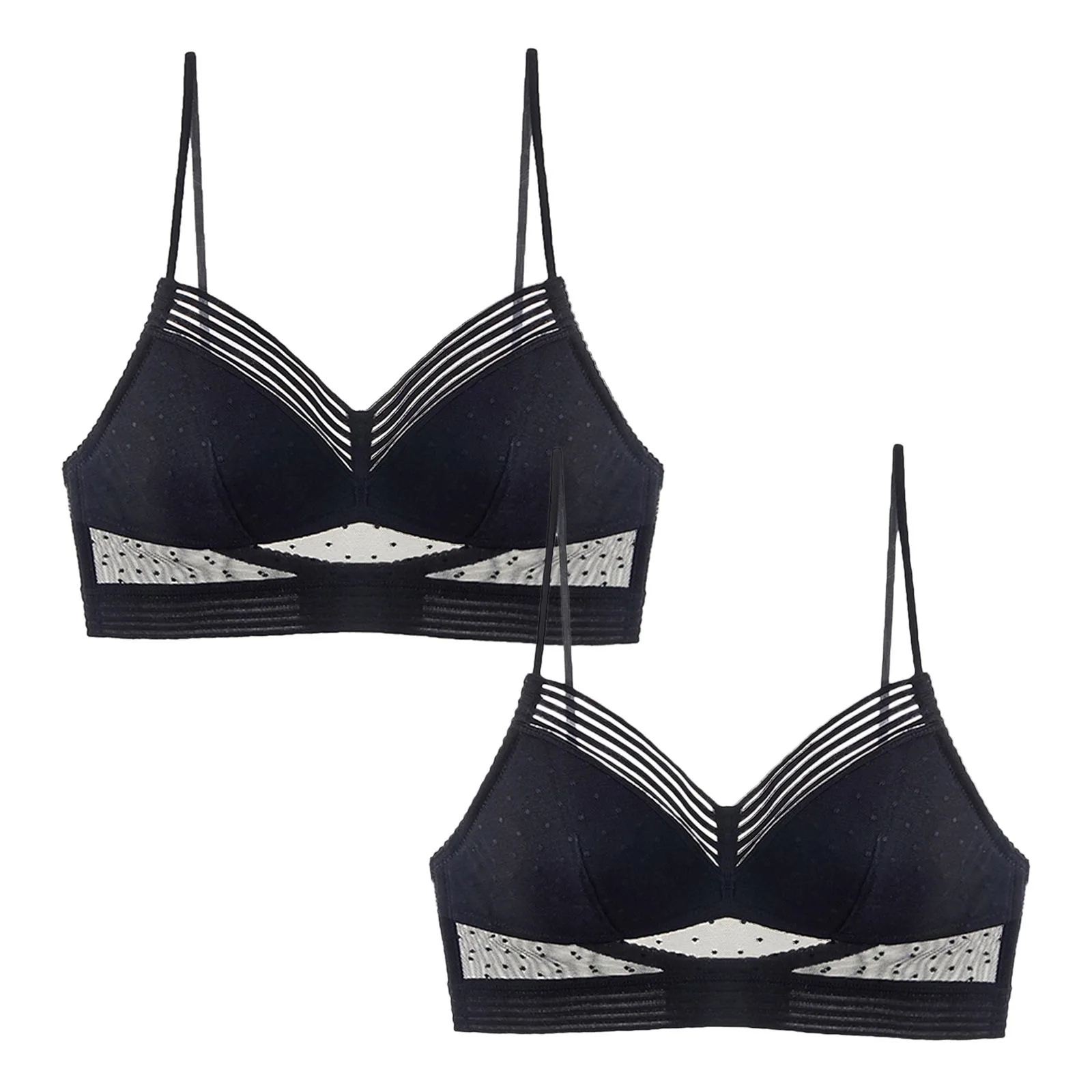 Soutien-gorge en forme de U pour femmes, couleurs mélangées, sans anneau d'acier, lingerie française, sexy, grand, dos nu, beau dos, ultra fin, sans bretelles, 2 pièces