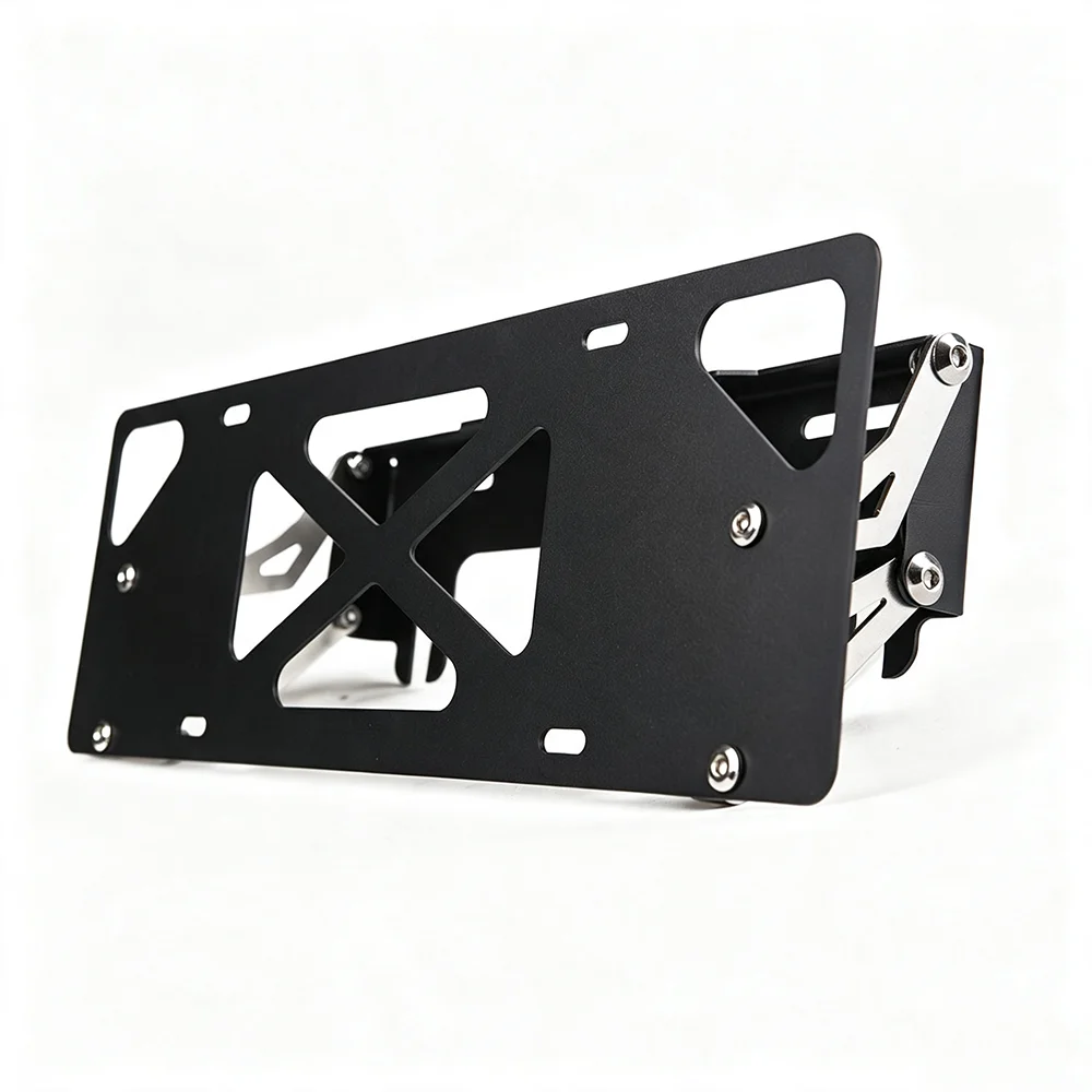 Sliding Flip-Up License Plate Bracket Offroad Mod Flipper Fit Jeep Wrangler F150 Tundra BJ40 Car Modification Accessories - view 2