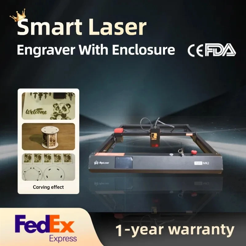 

Лазерный гравировальный станок UMW 20W 40W с Wi-Fi, защитной панелью 400 мм и защитными очками для проектов по обработке дерева и металла своими руками