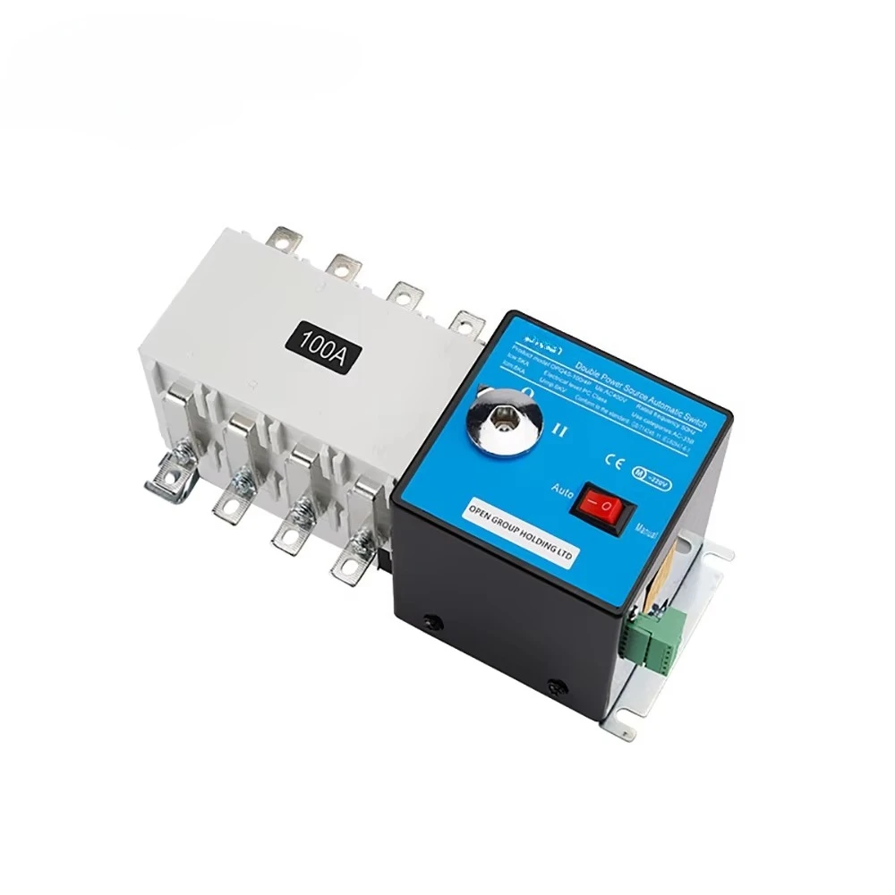 3P 4P 160A Automatic Transfer Switch PC Grade 400V 440V AC Dual Power Generator Changeover Switch Manual Auto ATS