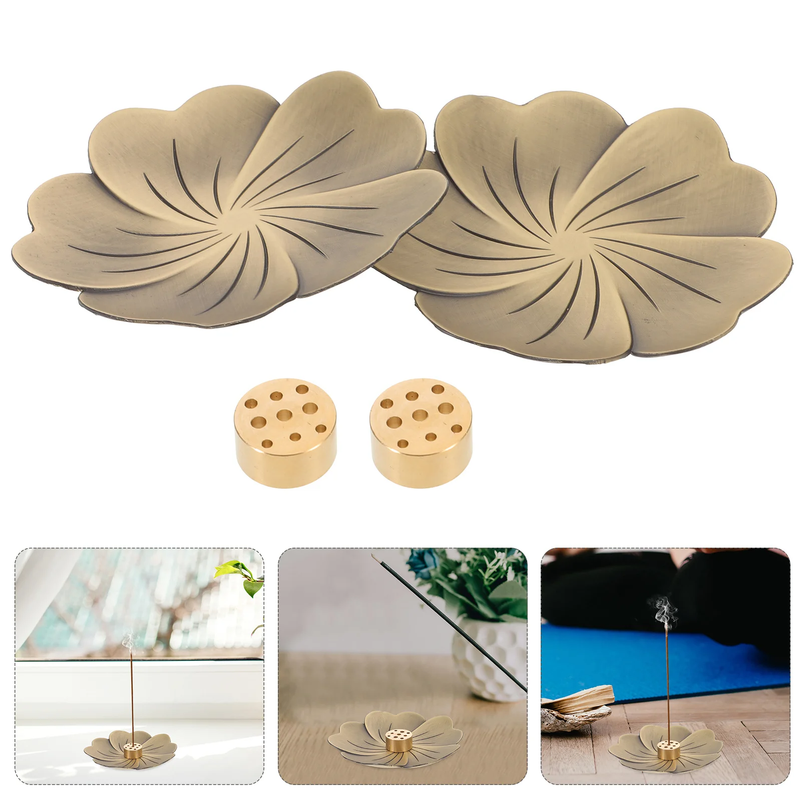 

2Pcs Incense Holder Cherry Blossom Multi-Hole Incense Burner for Stick and Coil Meditation Yoga Relaxation Aromatherapy Home