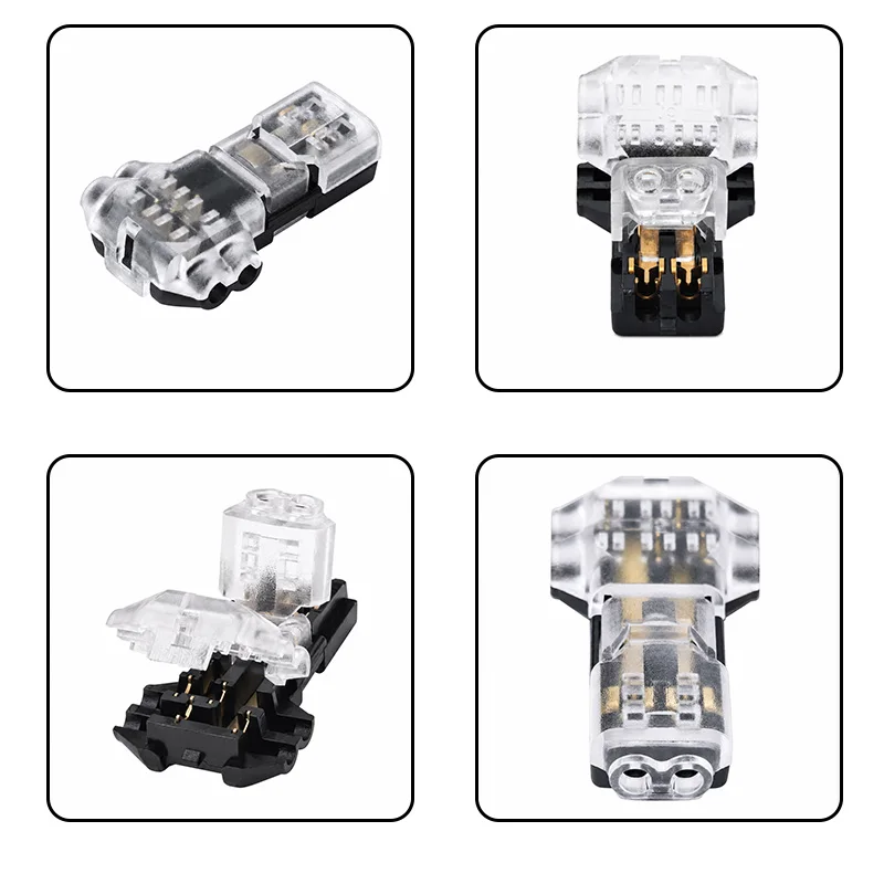 10 Stück 2-Pin T-Tap Kabelverbinder 18-22AWG Ohne Abisolieren Schnellverbinder Niederspannungsklemme für Auto Motorrad LED-Leuchten Hausverkabelung – Detail 6