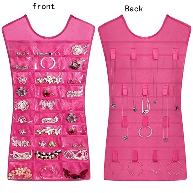 Hanging Storage Bag Jewelry Holder Necklace Bracelet Earring Ring Jewelry Organizers and Storage Jewelry Box ( No Hanger)