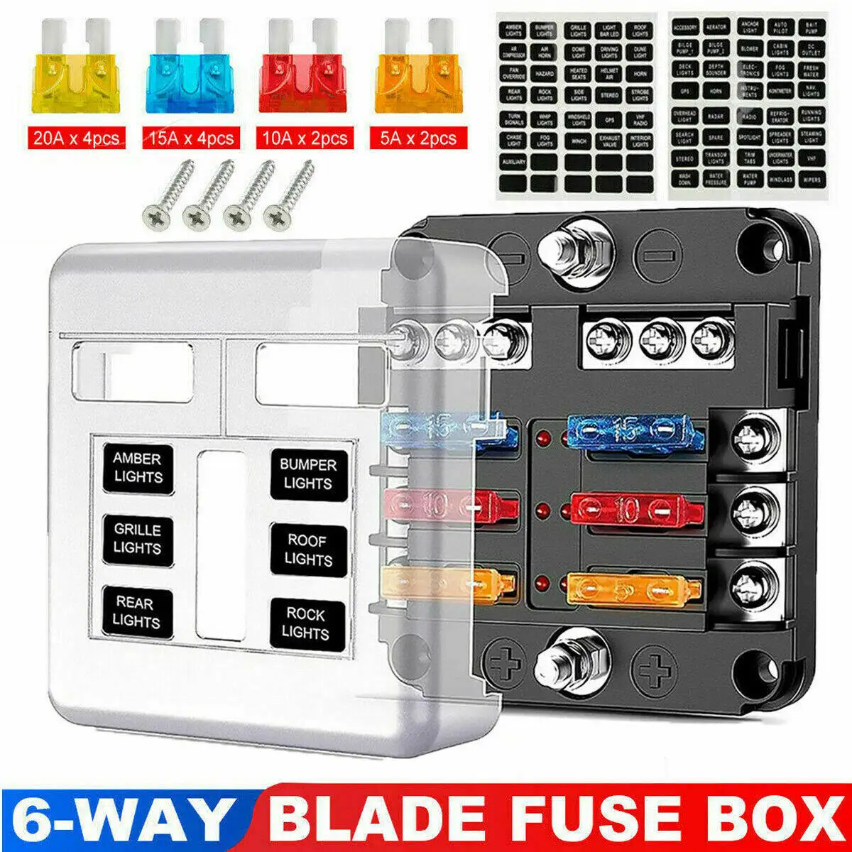 6 Way Blade Fuse Bo… - image