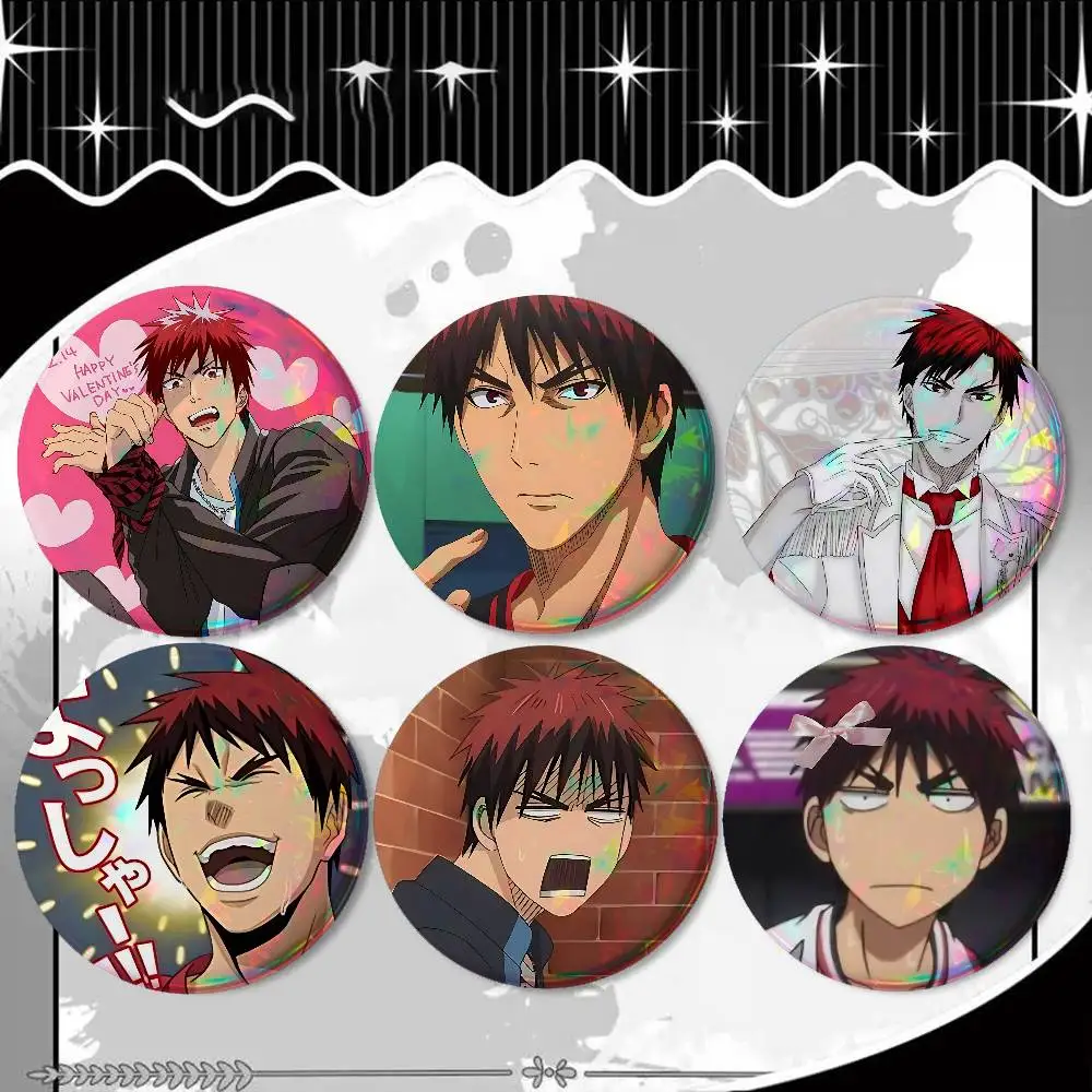 Cartoon Taiga Kagami For Badge Fashion Laser Holographic Effect Badge Custom Design Metal Lapel Pin Brooch For Backpack Decor