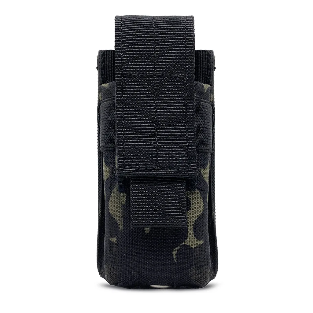 Tactical Molle Flashlight Pouch Torch Holder Magazine Single Mag Bag Knife Holster M5 EDC 9mm Outdoor Hunting Waist Bag view 3
