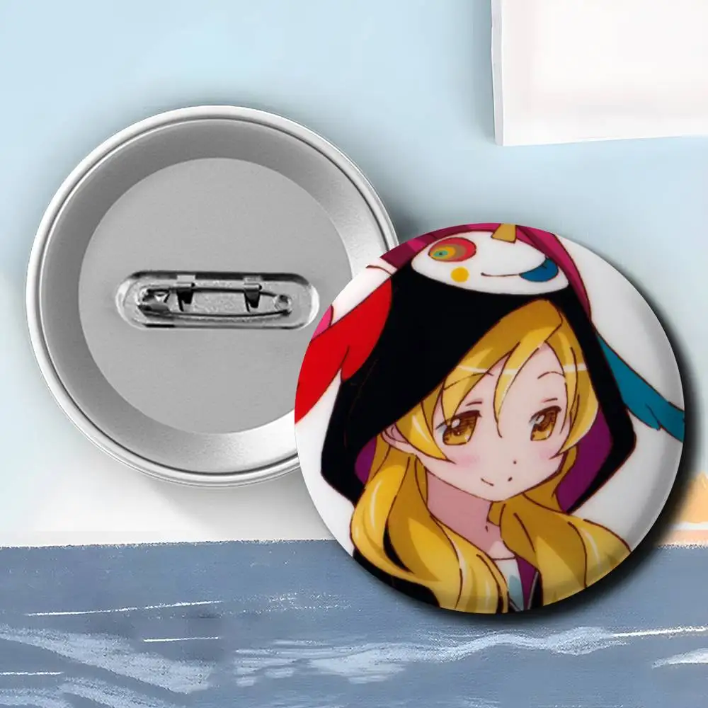 Kawaii! M-Mami Tomoe Magical Girl Badges Round Exquisite Badge Brooches Creative Pins for Clothes Hat Backpack Gift Accessories