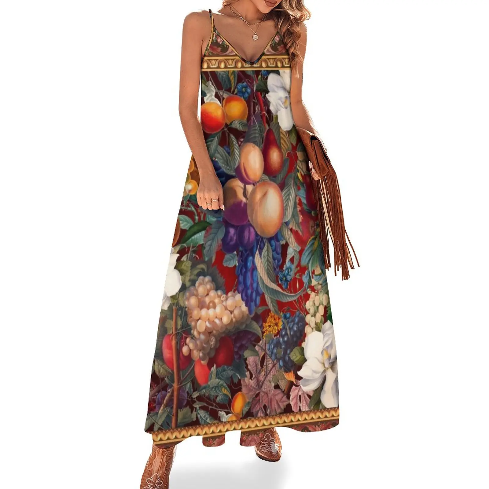 

Vintage Fruit Pattern VII Sleeveless Dress wedding dresses for parties luxury woman party dress