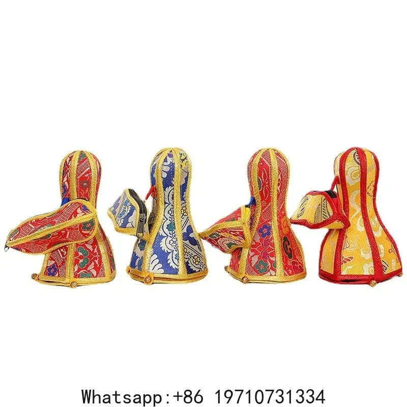 

Durable Tibetan Vajra Bell Cover Set Thick Hard Protective Case for Five Pronged Dorje