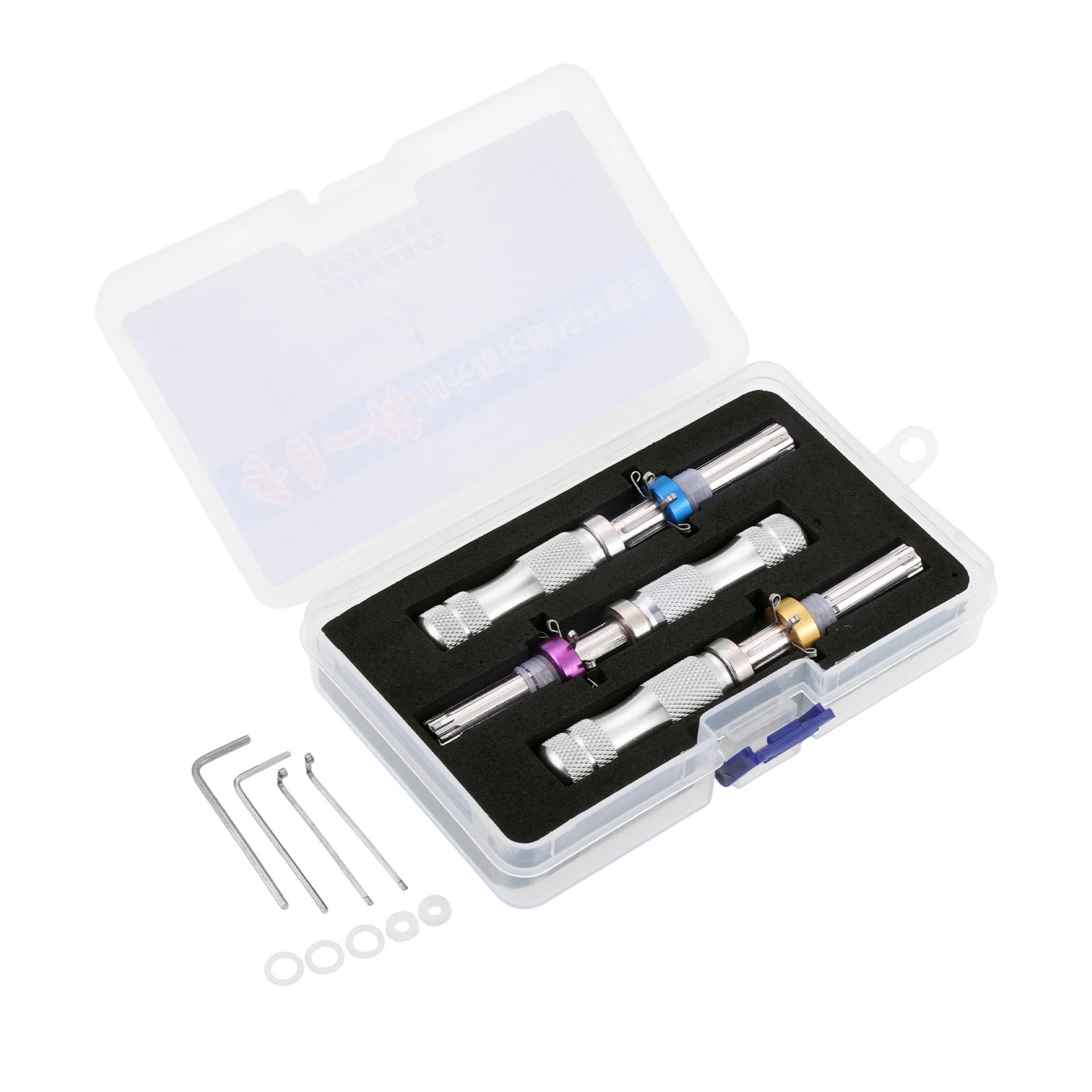 3pcs Stainless Steel Professionals 7 Pin Advanced Tubular Lock Tool 7.0/7.5/7.8mm Locksmith Tool for Padlock Hook Pick Puller