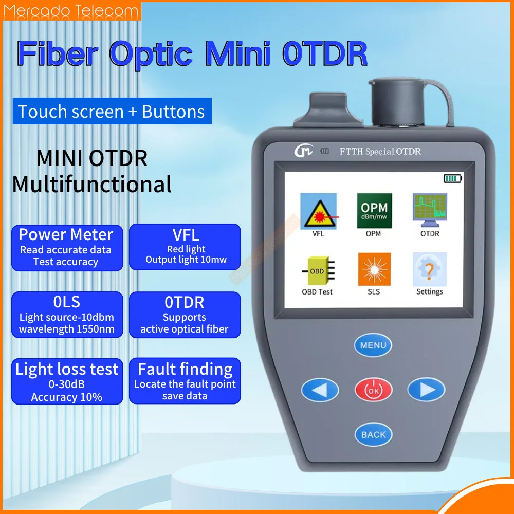 

S310N OTDR FTTH Active Fiber Mini with Optical Power Meter Stable Light Source VFL Multifunction Fibre Optique Ethernet Tester