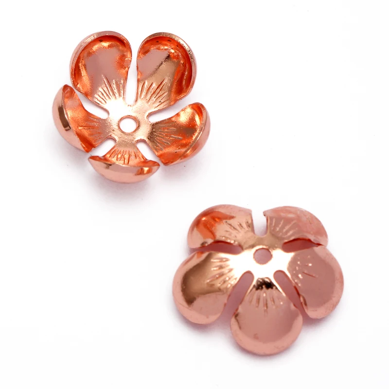 50pcs/lot 13x5mm Flower Beads Cap Retro Silver Sculpture Leaf Beads Cap DIY Jewelry Accessories Jewerly Findings Components
