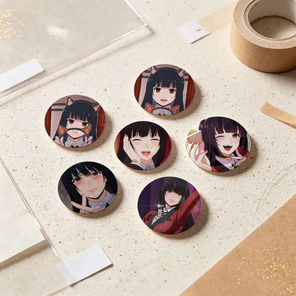 Yumeko Jabami Anime Figure Badges 25 32 44 58 75 Mm Round Cosplay Pin Bag Decor Fans Collect Friends Gifts Brooch Souvenir