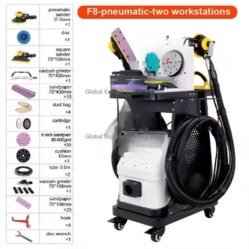 Eccentric random track sander vacuum cleaner