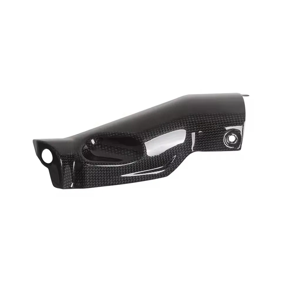 Carbon Fiber Exaust Cover Exhaust Muffler Pipe Heat Shield Cover Gloss For Ducati Desert X 2022 Motorcycle Modification