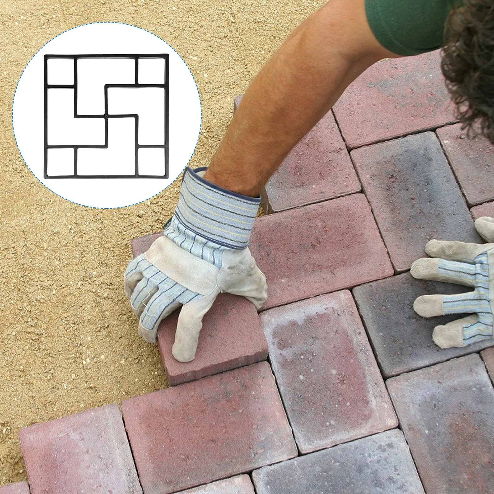 

1 шт., форма для тротуарной плитки «сделай сам», прочная пластиковая форма для тротуарной плитки для тротуарных дворов, подъездных дорожек, форма для тротуарной плитки «сделай сам»