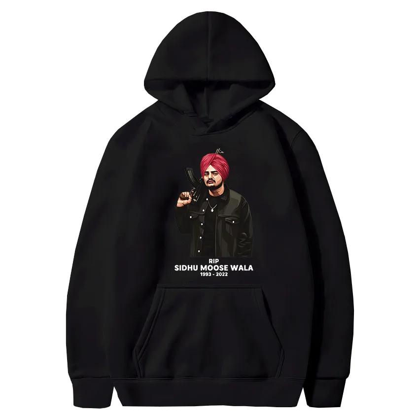 Sidhu Moosewala Hoodies 2022, RIP Moose Wala Fans mit Kapuze, hochwertige Langarm-Pullover, lässig, übergroß, weiche Herrenbekleidung